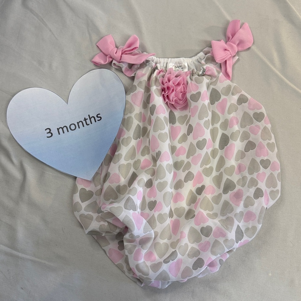 Baby Essentials - sleeveless Onesie Chiffon dress. Size 3 months